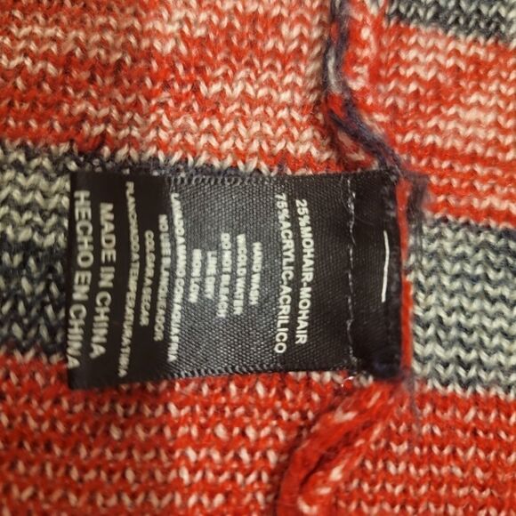 B Sharp Assymetrical Waterfall Drape Front Aztec Print Mohair Blend Cardigan - Picture 11 of 13